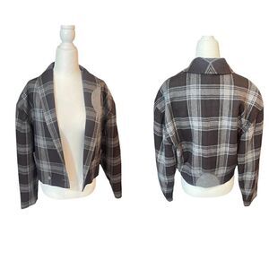 Vintage CRISCA wool plaid blazer Jacket, size Large (40)